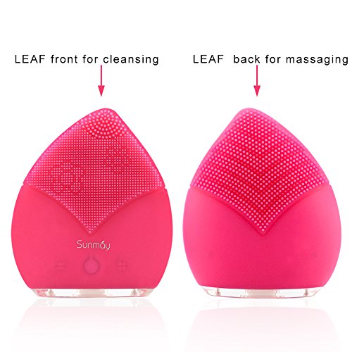 SUNMAY Elektronische Gesichtsreinigungsbürste, Anti-Aging Sonic Vibration Silikon Wasserdicht Hautreinigung Pflege Gesichtsbürste Reiniger - 4