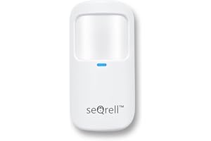 seQrell, Sensor Detector Movimemto PIR Infrarrojo con Inmunidad a Animales Domésticos de hasta 20 kg de Peso para la Alarma casa inalámbrica seqrell SQPIR0720