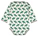 loud + proud Unisex Baby 255 Full Animal Print Bodysuit, Green (forest Fo), 6-12 months (Manufacturer size: 74/80)