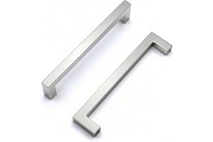 Drenky Möbelgriffe, Schrankgriffe Edelstahl 2 Stück Silber Griffe Küche mit Schraube 160 mm Lochabstand für Küchenschränke, Schublade