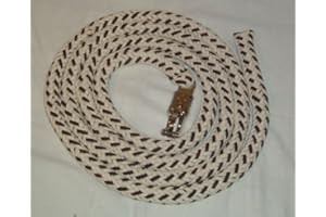 Pferdeseile_DE Jumbo Führstrick Extra Dick Braun/Natur mit Panikhaken 3 Meter