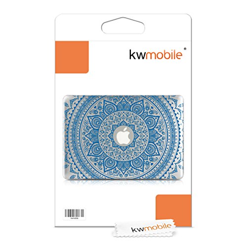 kwmobile Crystal Hülle für Apple MacBook Air 13″ (ab Mitte 2011) Hard Case – dünne durchsichtige transparente Schutzhülle Cover Tasche Indische Sonne Design Dunkelblau Transparent - 7