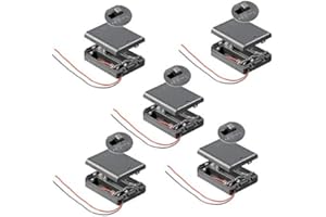 VOVIEE PerfectHD Batteriehalter - AA Batteriefach - 3X AA Mignon - mit EIN- und Ausschalter - 5 Stück in einem Set - schwarz