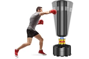 YOLEO Punching Bag Heavy Boxing Bag with Suction Cup Base - Freestanding Punching Bag for Adults Kickboxing Bags Kick Punch Bag