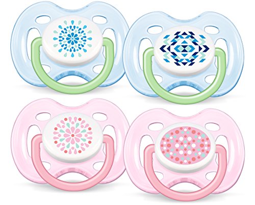 Philips AVENT SCF180/23 BPA-Free Contemporary Freeflow Soothers (0-6 Months) 2 Pack (Color and design may vary)