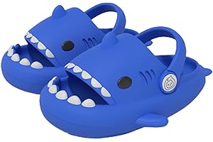 JANGZIIA Ciabatte Squalo Bambino Cartone Animato, Pantofole Antiscivolo Estive per Ragazzi e Ragazze, Scarpe da Acqua Antiscivolo per Piscina da Spiaggia, Pantofole Leggere da Esterno per Interni Sandali