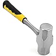 MUKCHAP 2kg/4.4lbs Club Hammer, Sledgehammers Lump Drilling Hammer with Fibreglass Handle for Gardening, Camping, Rock