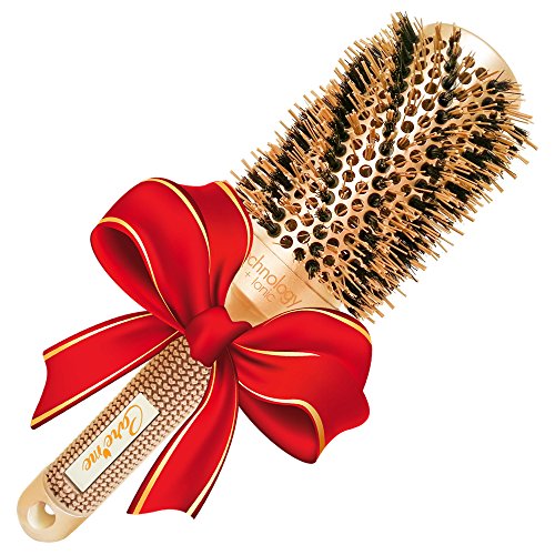 Beste Rundbürste zum Haare trocknen / föhnen, mit natürlichen Wildschweinborsten für Föhne (5.3 cm) – Haarstylingprodukt in Profi-Salonqualität für gesunde, seidig glänzende & gleichmäßige Föhnfrisuren - 7
