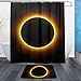 Produktbild My Daily Total Eclipse der Sonne Duschvorhang 152,4 x 182,9 cm mit Badteppich Teppich & Haken, schimmelresistent & Wasserdicht Polyester Dekoration Badezimmer Vorhang Set