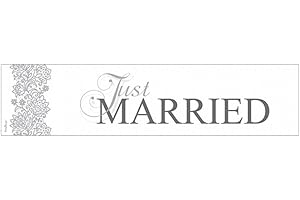 AUTO-SCHMUCK SO EINFACH SO KREATIV Plaque Just Married pour support de plaque d'immatriculation de voiture