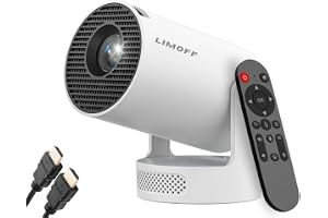 Mini-projektor 1080P Full HD-stöd och 720P infödd, bärbar med Wi-Fi 6 och Bluetooth 5.4, liten bilnyckelprojektor och 180° ro