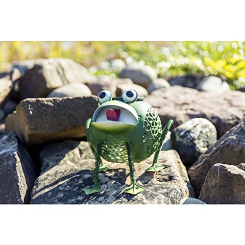 insatech LED Solar Solarleuchte Metallfigur FROSCH Solarfrosch Froschleuchte Gartenleuchte - 3