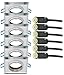 Produktbild Trango® 6x TG6729S-6 Quadrat Edel LUXUS Design Einbaustrahler Spiegelglas & Alu Einbauleuchten Deckenleuchten GU10 schwenkbar 230V