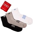 TURMS Pack of 3 Seven Days no Smell Socks Solid Striped Unisex Socks Odor Free breathable Socks for Men and Women Travel Fresh Infinity Ankle Length Socks…