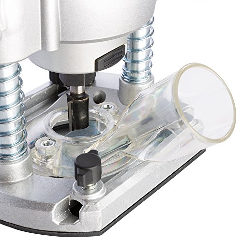 Arebos Oberfräse Holz Fräse maschine Hand Kanten 1200 W, inklusive 12 Fräser und Koffer, 4260199750179 - 5