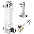 Liquid Flowmeter, LZM-15T, 10-100 LPH Flow Meter, Panel Liquid Water Flow Type Flowmeter with Adjustable Control Valve for Liquid Water Flow Measuring