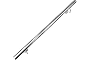 CAVATINY Barandilla de acero inoxidable para escaleras, balcones, pasamanos de pared, soporte de pared, pasamanos para interior y exterior, pasamanos de acero inoxidable (150 cm)
