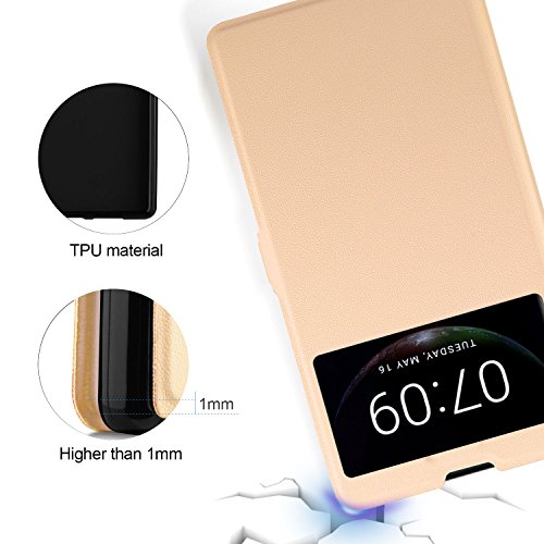 Doogee Mix Funda KuGi Slim Flip Cover Carcasa Cubierta de cuero PU Multi-Angle Shockproof Silicio Protectora de Carcasa con Soporte Plegable para Doogee Mix Smartphone--Oro reviews Doogee Mix Funda KuGi Slim Flip Cover Carcasa Cubierta de cuero PU Multi-Angle Shockproof Silicio Protectora de Carcasa con Soporte Plegable para Doogee Mix Smartphone--Oro