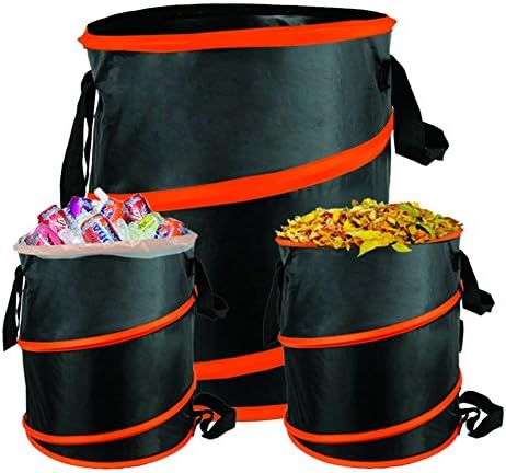 The Elixir Deco 10 Gallon Pop-Up Gardening Bag Garden Spring Bucket For Year/Lawn Leaf Trash Container