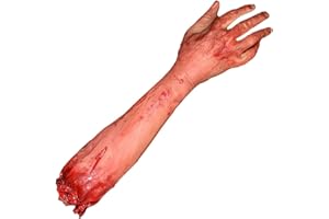 HOVEELUTY Severed Arm Horror Bloody Fake Tool Cut Off Arm Halloween Prop Broken Arm Prank Trick Halloween Party Props