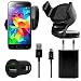 Produktbild Original Lanboo® 4 in1 KFZ Auto Lade Set schwarz mit Micro USB Ladekabel Datenkabel + 220V Netzteil + KFZ Adapter Ladegerät + KFZ Auto Mini Halterung für Samsung Galaxy S5 mini DUOS - SM-G800H/DS