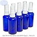 Produktbild 8er-PACKUNG - 50ml BLAUGLAS-Flaschen mit Weiß Sprüh-ZERSTÄUBERN. Ätherisches Öl / Verwendung in Aromatherapie
