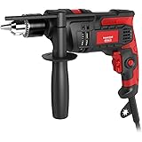 Trapano A Percussione 850W 3000 RPM Elettrico con Impugnatura Girevole a 360° per Forare Acciaio Muratura Calcestruzzo Legno