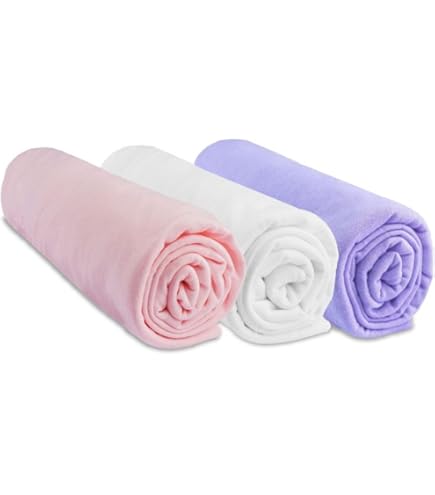Set van 3 hoeslakens, 70 x 160 cm, kinderbed 2 matrasbeschermers, afmetingen 70 x 160 cm, 100% biologisch katoen, wit, ultrazacht, ademend, gezonde slaap, GOTS en Oeko Tex gecertificeerd, gemaakt in