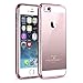 Produktbild KKtick iPhone SE 5S 5 Hülle Ultra Slim Plating TPU Durchsichtig Crystal Clear Case überzogenem Metall Weiches Silikon Schutzhülle Tasche Bumper Cover Handyhülle für Apple iPhone SE / 5S / 5 Rosa