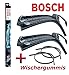 Produktbild BOSCH Aerotwin A410S 3397007410 Scheibenwischer Wischerblatt Wischblatt Flachbalkenwischer Scheibenwischerblatt 600 / 550 Set + 2 x Ersatz Wischergummis für die BOSCH Aero Serie