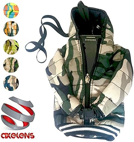 AXELENS BOMBER/JACKET UNIVERSAL CASE FOR SMARTPHONE - COVER - Size XL - Up to 5.5 inches - DARK GREEN MIMETIC