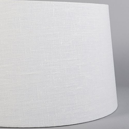 QAZQA Modern Leinen Lampenschirm 35/30/18 SD Leinen grau-weiß , Rund konisch Schirm Stehleuchte - 6