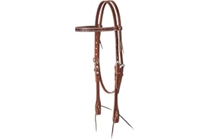 Weaver Leather Alambre de púas B/Banda Hdstl, marrón Headstall, Unisex, Horse