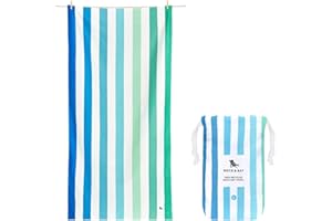 Dock & Bay Beach Towel - Quick Dry, Sand Free - Compact, Lightweight - 100% Recycled - Includes Bag - Summer - Endless River - Large (160x90cm, 63x35)
