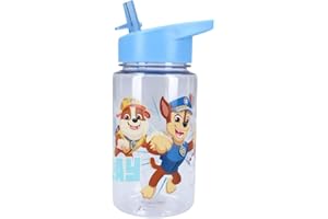 My sweety pop Boys Paw Patrol Clear Plastic Water Bottle Kids Nursery School Holiday Meal 12cm 450ml Hydration Gift Idea