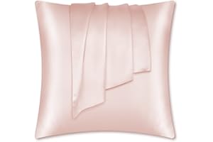 SUNDEER LULUSILK Kissenbezug, 100 % reine Seide, 16 Momme, mit verdecktem Reißverschluss, schont Haut und Haare, 1 Stück 80 x 80 cm Ciruela Clara