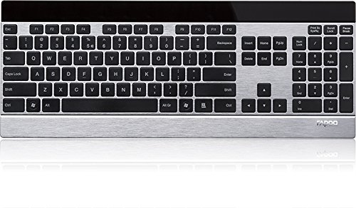 Rapoo E9270P Wireless Ultra-Slim Touch Tastatur (5 GHz, Multimedia-Schnelltasten, deutsches Layout) silber - 3