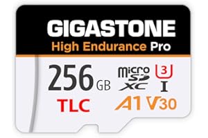 [Recuperación de Datos Gratuita de 5 años] Tarjeta Micro SD GIGASTONE de 256GB, Velocidad de la Serie Pro de Alta Resistencia de hasta 100 MB/s, Compatible con cámara de salpicadero REDTIGER Rove