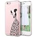 Produktbild GrandEver Hülle für Apple iPhone 6 / iPhone 6S Transparent Weiche Silikon Handyhülle Gel TPU Bumper Durchsichtig Schutzhülle mit Lieblich Schmetterlings Mädchen Muster Rückschale Klar Handytasche Anti-Kratzer Ultra Slim Rückseite Soft Case Cover
