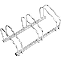 PrimeMatik - Fahrradständer Bodenparker und Wandmontage für 3 Fahrräde Mehrfachständer