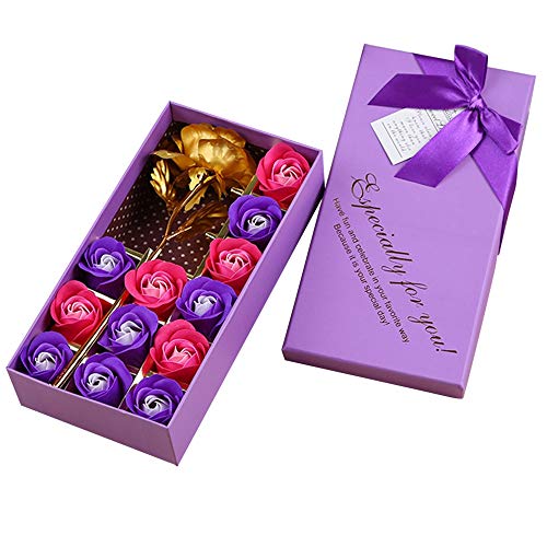 Preisvergleich Produktbild Birthday Party Souvenir - 12pcs Creative Birthday Gifts Souvenirs Romantic Artificial Rose Soap Flowers Set In Gift Box Favor - Zebra Story Ninja Ducks Jump Rainbow Erasers Women Babies Valu