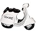 Produktbild alles-meine.de GmbH Spardose -  Roller / Motorrad - Weiss  - incl. Name - stabile Sparbüchse aus Kunstharz - Fahrzeug Sparschwein lustig witzig - Krad Modell / Moped - Autos / ..