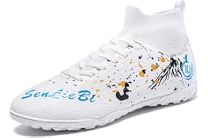 Xinghuanhua Chaussures de Football Unisex Bottes de Football Haut Chaussures Antidérapantes Chaussures