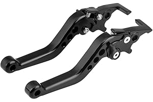 KIMISS leva freno scooter + Leva del freno a doppio disco per moto, 1 paio di leve del freno della frizione per moto in lega di alluminio