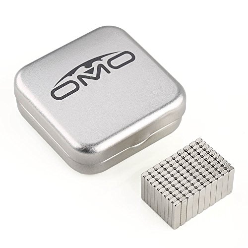 OMO N35 100 x Neodym Quadermagnet, 15x3x2mm, vernickelt, Grade N48, flacher Magnet für Experimente - 3