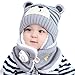 Produktbild Mütze Schal Set Baby Kinder Winterschal Warme Wintermütze Hut Mädchen Ballonmütze Mützen Hüte Strickmütze Schlupfmütze Junge Mädchen Hüte Mützen Kleinkinder Kapuze Schal Mützen Hüte LMMVP (Grau)