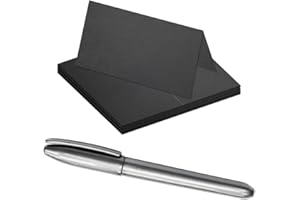 FELICITAS Black Place Cards with Silver Pen - 20 Name Pack - Wedding Reception, Birthday, Anniversary Dining Table, Guest Settings Decorative Placement, Elegant Party, Lunch Dinner, New Year