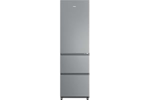 Haier 3D 55 Series 3 HTR3518ENMX - Frigorífico Combi, Cajones Direct Access, Circular AirFlow, 303L, My ZonePro, FunciónECO, Total No Frost, Ancho 54,5cm, Motor Inverter, LuzLED, Display Interno, Inox