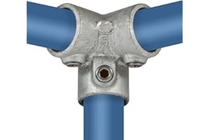 VILO VISIONS Rohrverbinder Temperguss Verzinkt Gerüstrohr Kupplungen T-Clamps® - TÜV geprüft (Dreiweg eckstück 90° (128), 21,3 mm (½”))