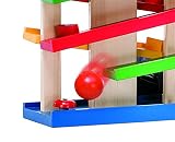 Eichhorn 100002025 – Kugelbahn-Haus, 4-teilig, bunt – Rollbahn aus Holz – 25×34 cm - 7